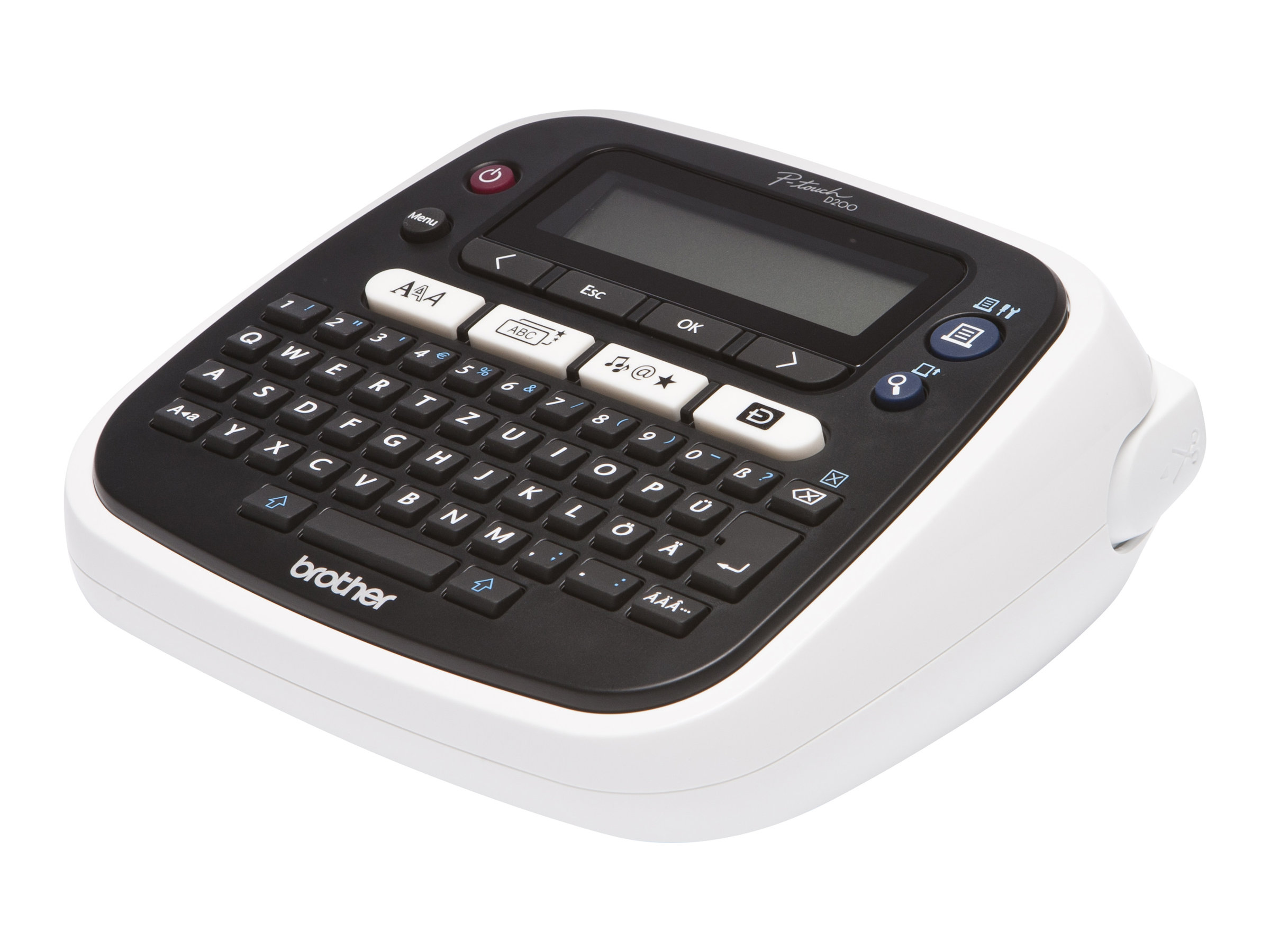 Brother P-Touch PT-D200BW - Beschriftungsgerät - sw - Thermotransfer - Rolle (1,2 cm)